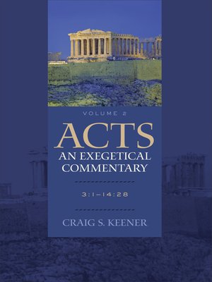 cover image of Acts, An Exegetical Commentary, Volume 2